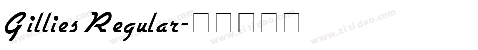 Gillies Regular字体转换